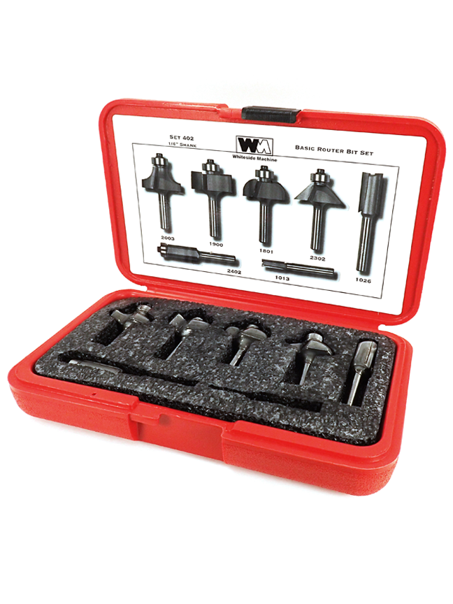 4 Pc Router Bit Set 470 - Whiteside Machine Company